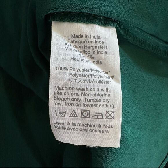 J. Crew Point Sur Academic Green Clip Swiss Dot Top Emerald Green Size S - Picture 7 of 7